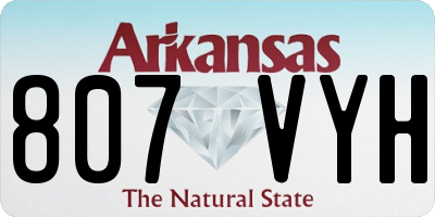 AR license plate 807VYH