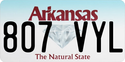 AR license plate 807VYL