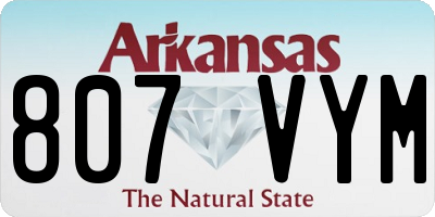 AR license plate 807VYM