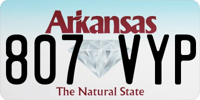 AR license plate 807VYP