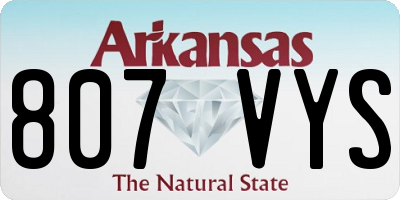 AR license plate 807VYS