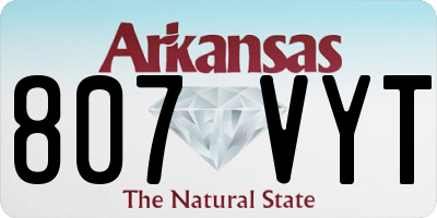 AR license plate 807VYT