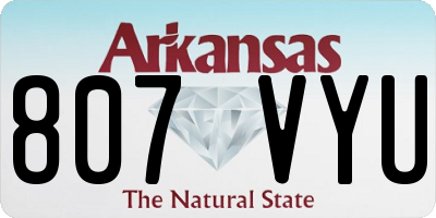 AR license plate 807VYU