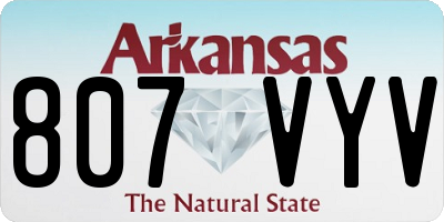 AR license plate 807VYV