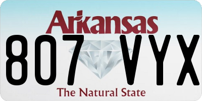 AR license plate 807VYX