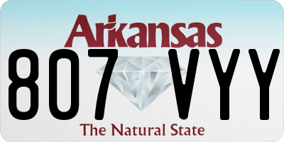 AR license plate 807VYY