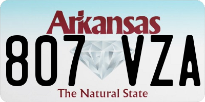 AR license plate 807VZA