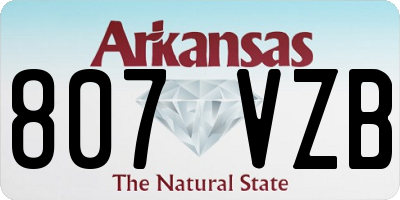 AR license plate 807VZB