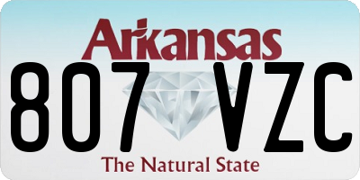 AR license plate 807VZC