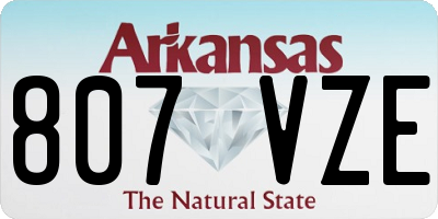 AR license plate 807VZE