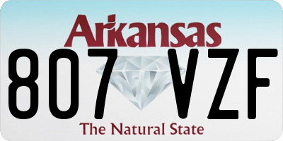 AR license plate 807VZF