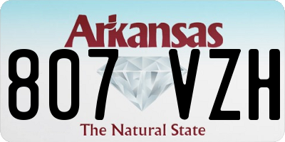 AR license plate 807VZH