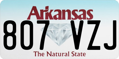 AR license plate 807VZJ