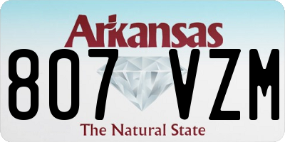 AR license plate 807VZM