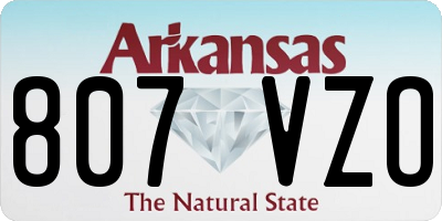 AR license plate 807VZO
