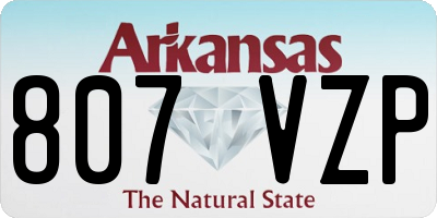 AR license plate 807VZP
