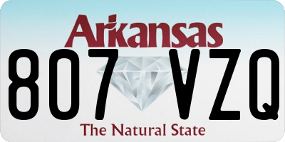 AR license plate 807VZQ