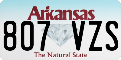 AR license plate 807VZS