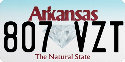 AR license plate 807VZT