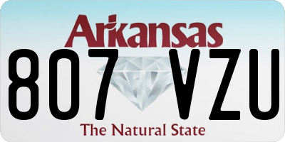 AR license plate 807VZU