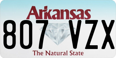AR license plate 807VZX
