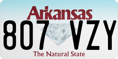 AR license plate 807VZY