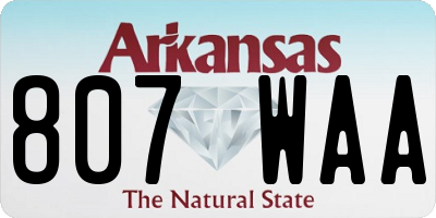 AR license plate 807WAA