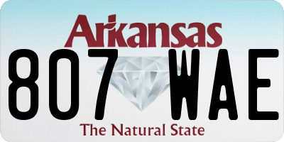 AR license plate 807WAE