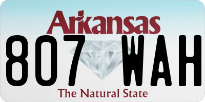 AR license plate 807WAH