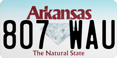 AR license plate 807WAU