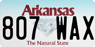 AR license plate 807WAX