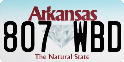 AR license plate 807WBD