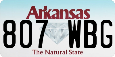 AR license plate 807WBG