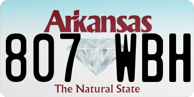 AR license plate 807WBH