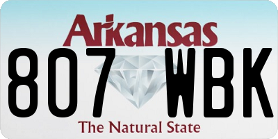 AR license plate 807WBK