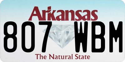 AR license plate 807WBM