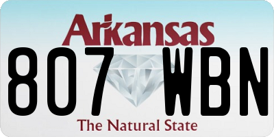 AR license plate 807WBN