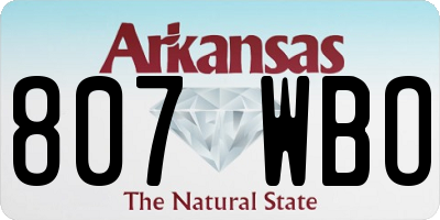 AR license plate 807WBO