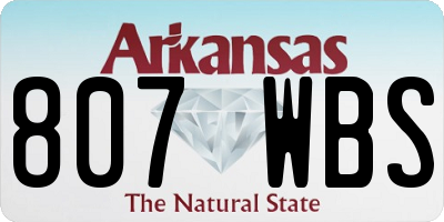 AR license plate 807WBS