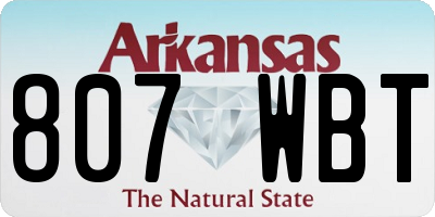 AR license plate 807WBT