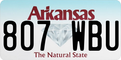 AR license plate 807WBU