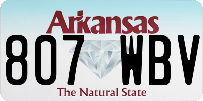 AR license plate 807WBV