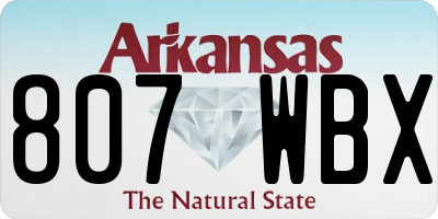 AR license plate 807WBX