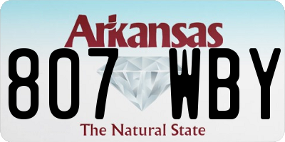 AR license plate 807WBY