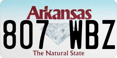 AR license plate 807WBZ