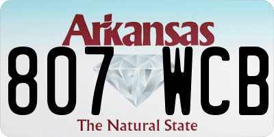 AR license plate 807WCB