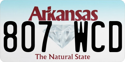 AR license plate 807WCD