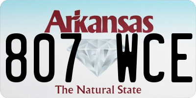 AR license plate 807WCE
