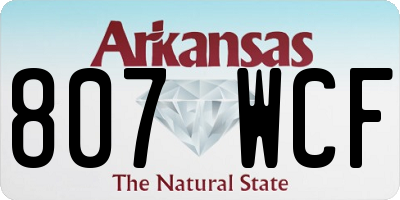 AR license plate 807WCF