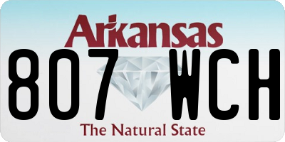 AR license plate 807WCH